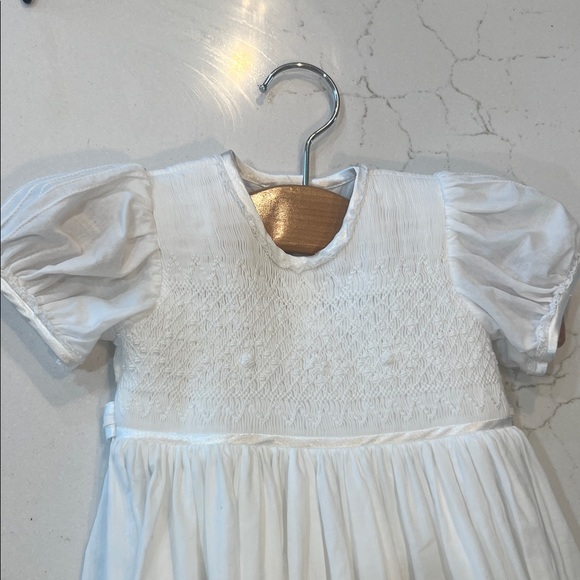 White Puff Sleeve baptism dress - Picture 3 of 6